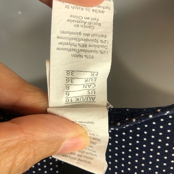 Niptuck Sorranto Blue white polka dots one piece - Picture 14 of 16